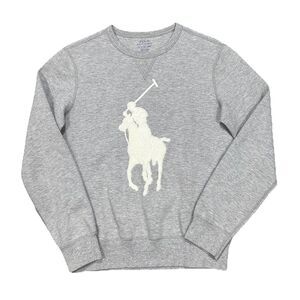 POLO RALPH LAUREN Big Pony Chenille Logo Crewneck Sweatshirt - Gray - Men’s XS